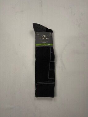 Alpine Design Ski Socks Black Modern Sporty - Mens Large
